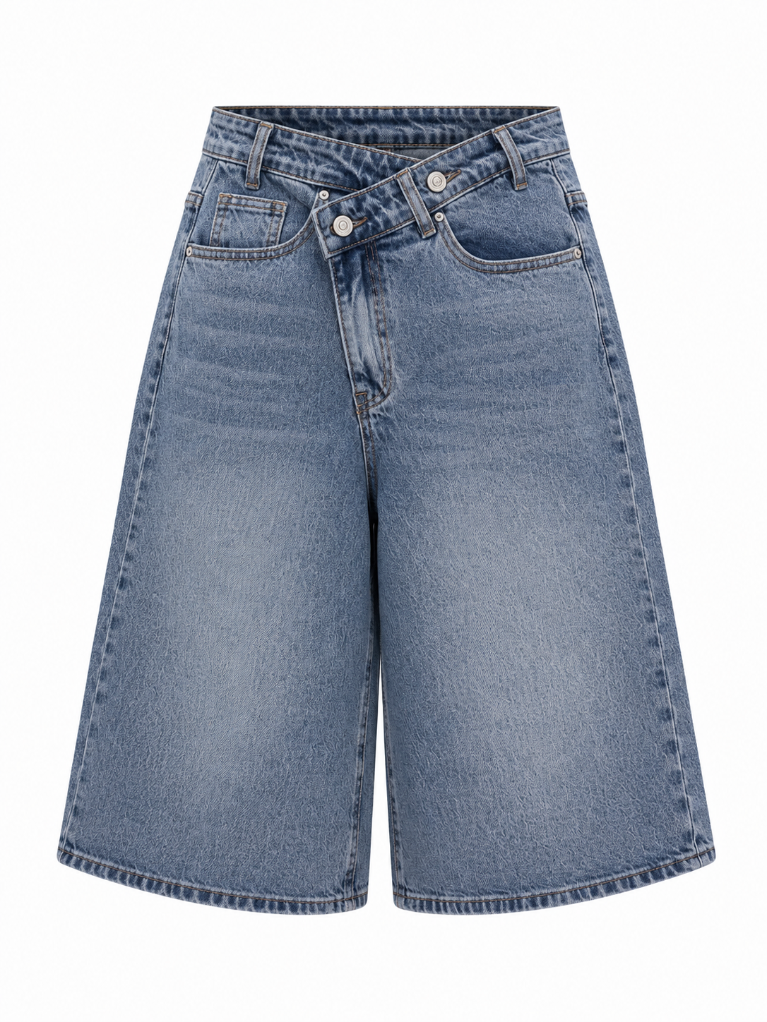 Bermuda denim cruzada