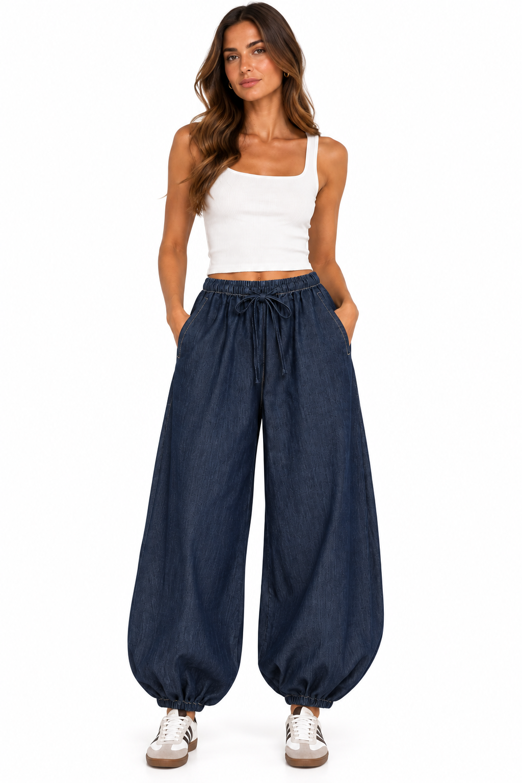 Pantalón globo denim