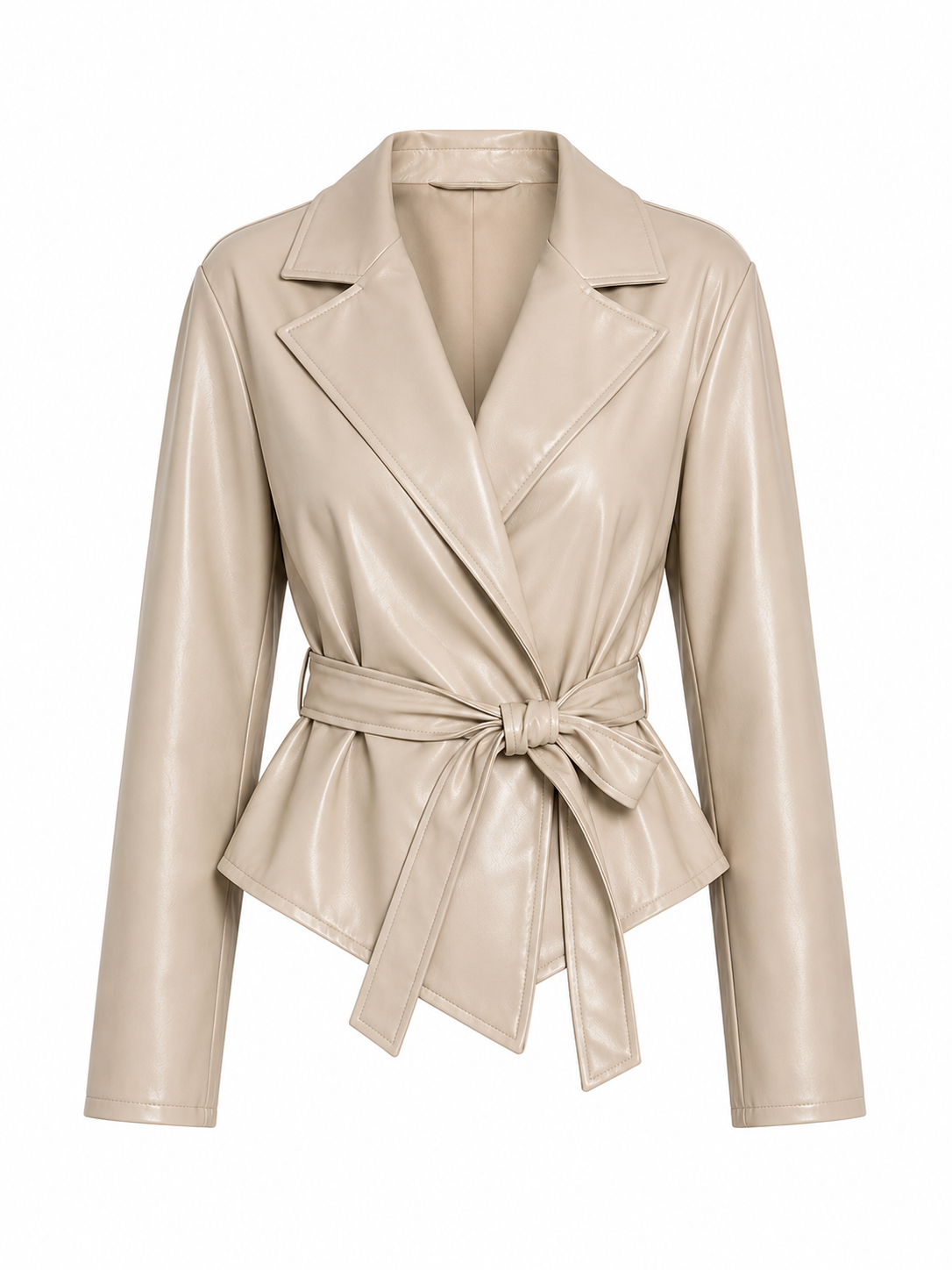 Chaqueta cruzada polipiel