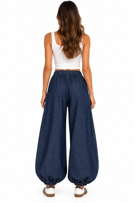 Pantalón globo denim