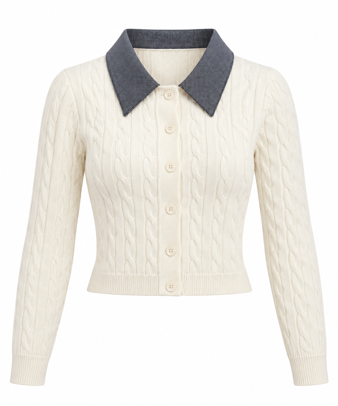 Jersey crop camisero white