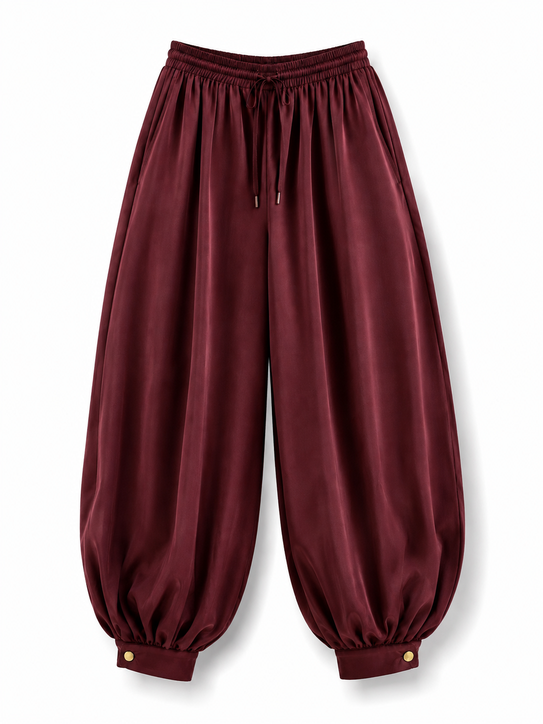 Pantalón satinado Siena wine