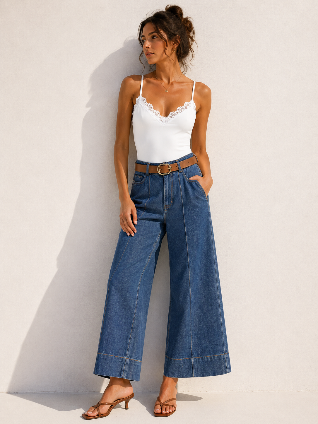 Jeans elástico oscuro