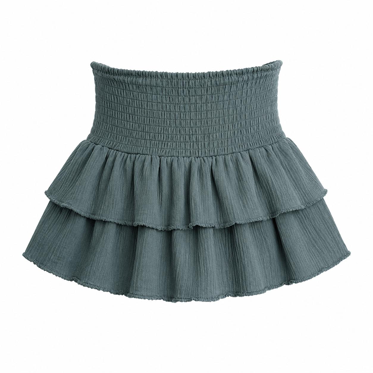 Falda volante oliva