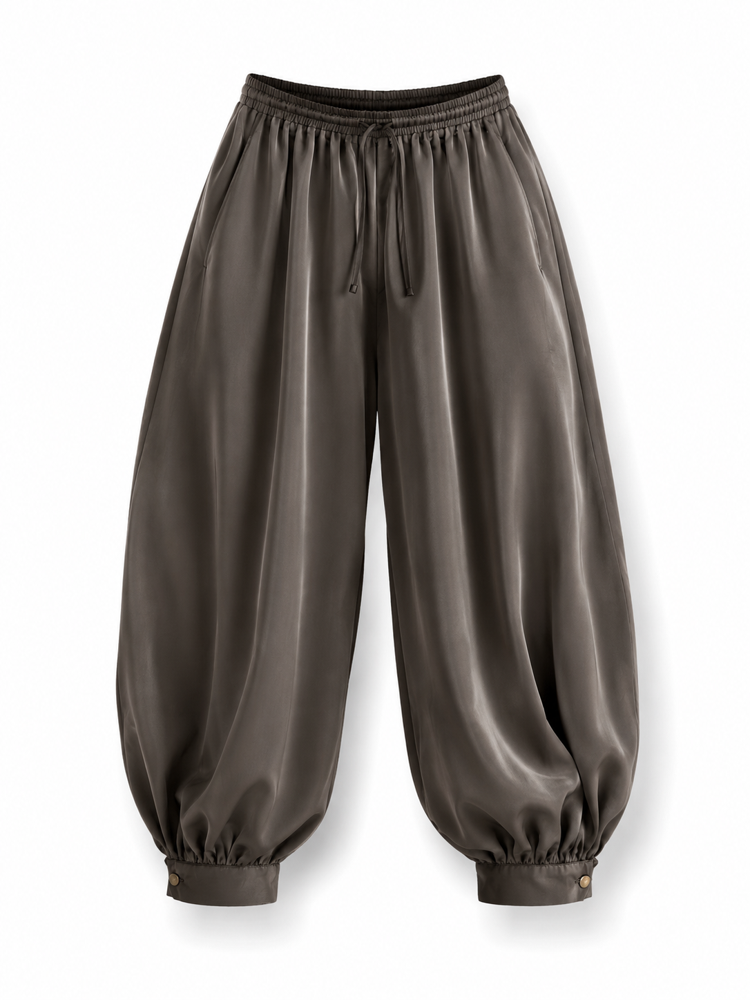 Pantalón satinado Siena brown
