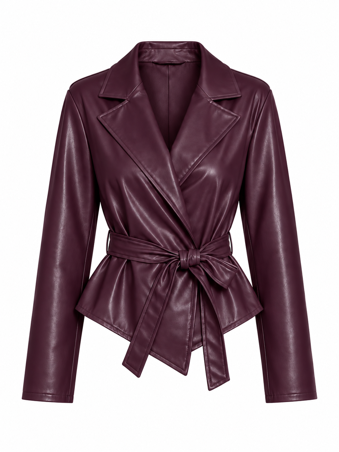 Chaqueta polipiel cruzada