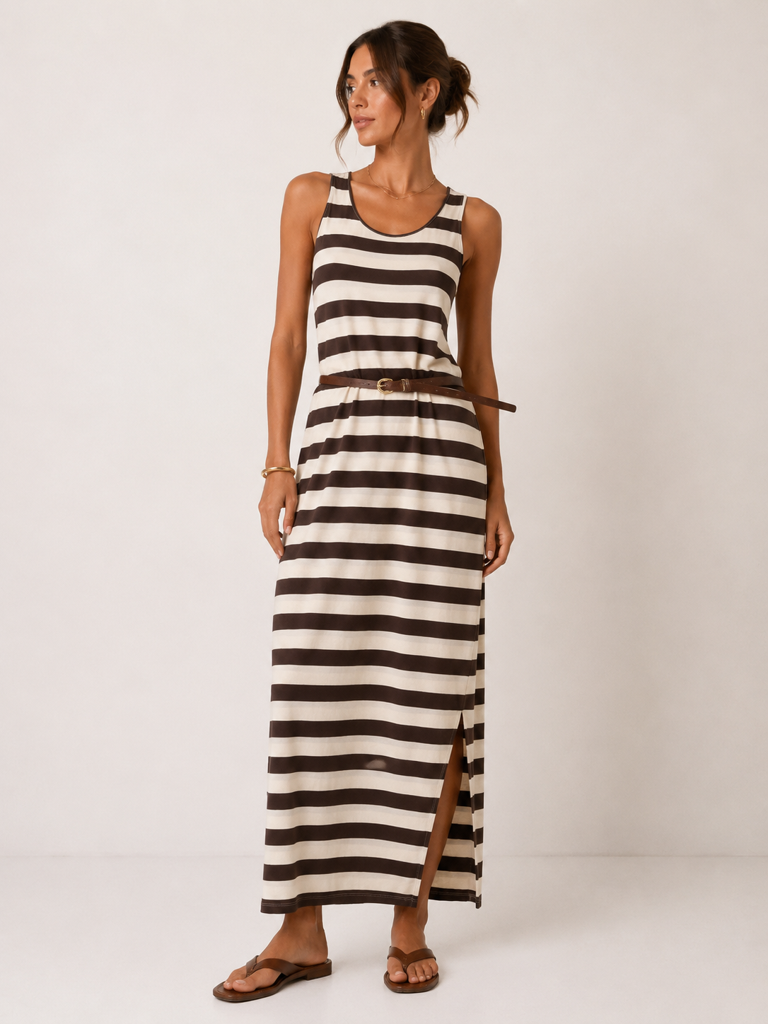 Vestido rayas cocoa