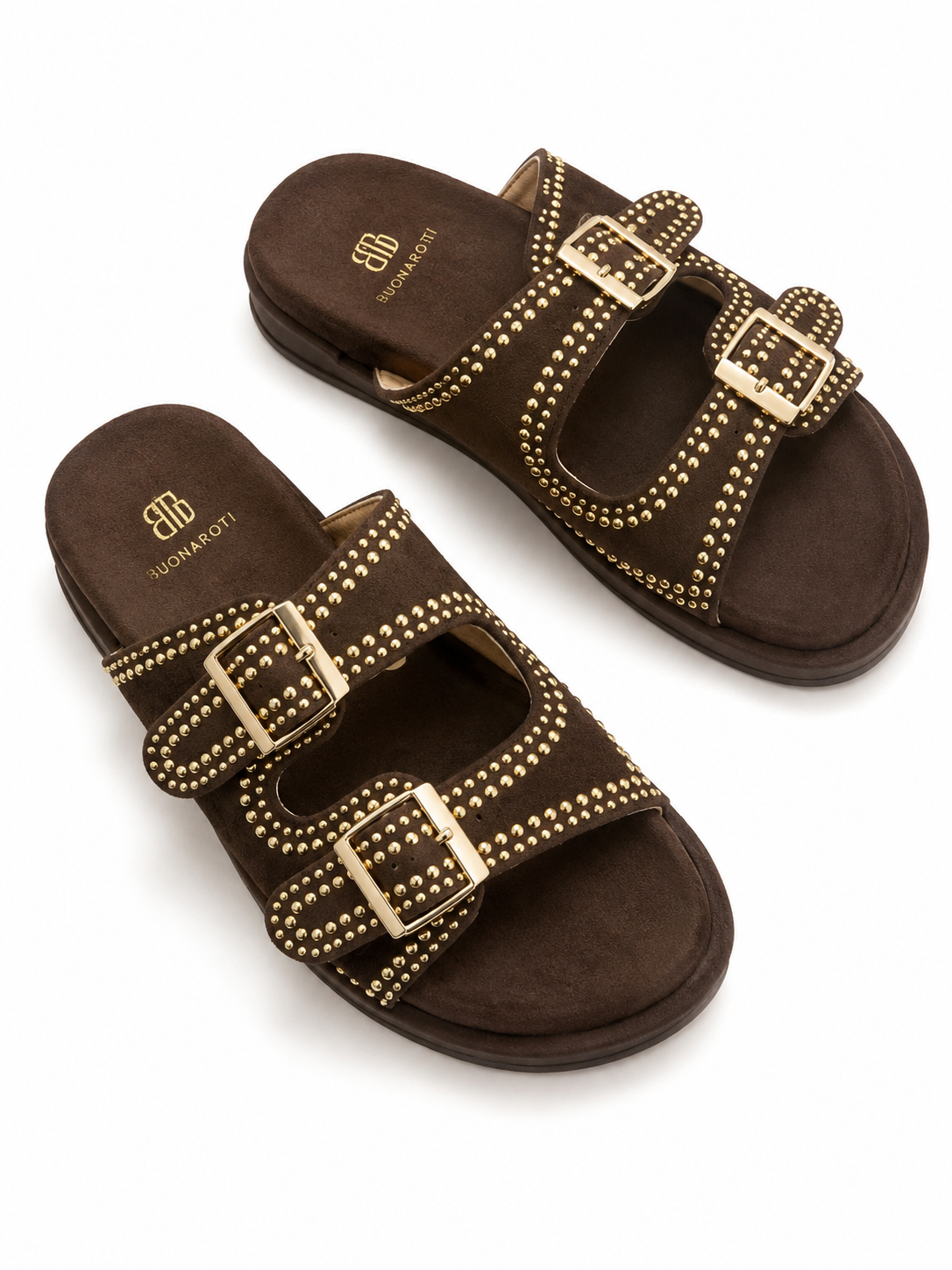 Sandalia coffe gold