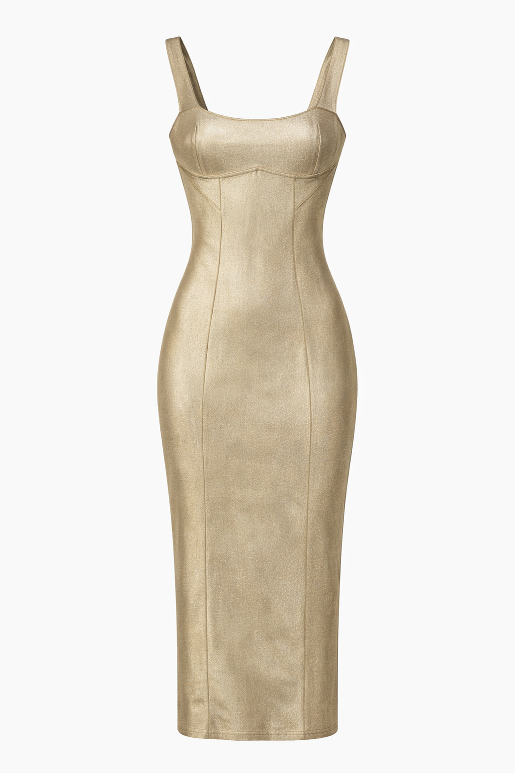 Vestido bandage gold