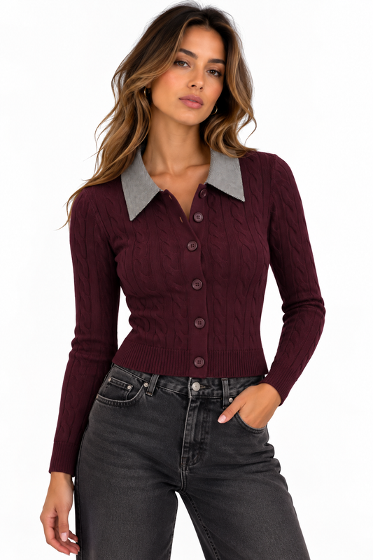 Jersey crop camisero wine