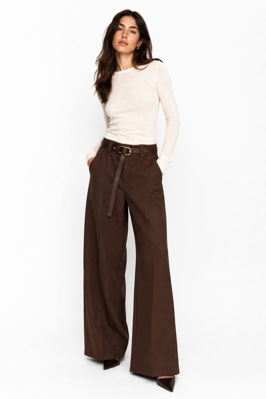 Pantalón pinza chocolate