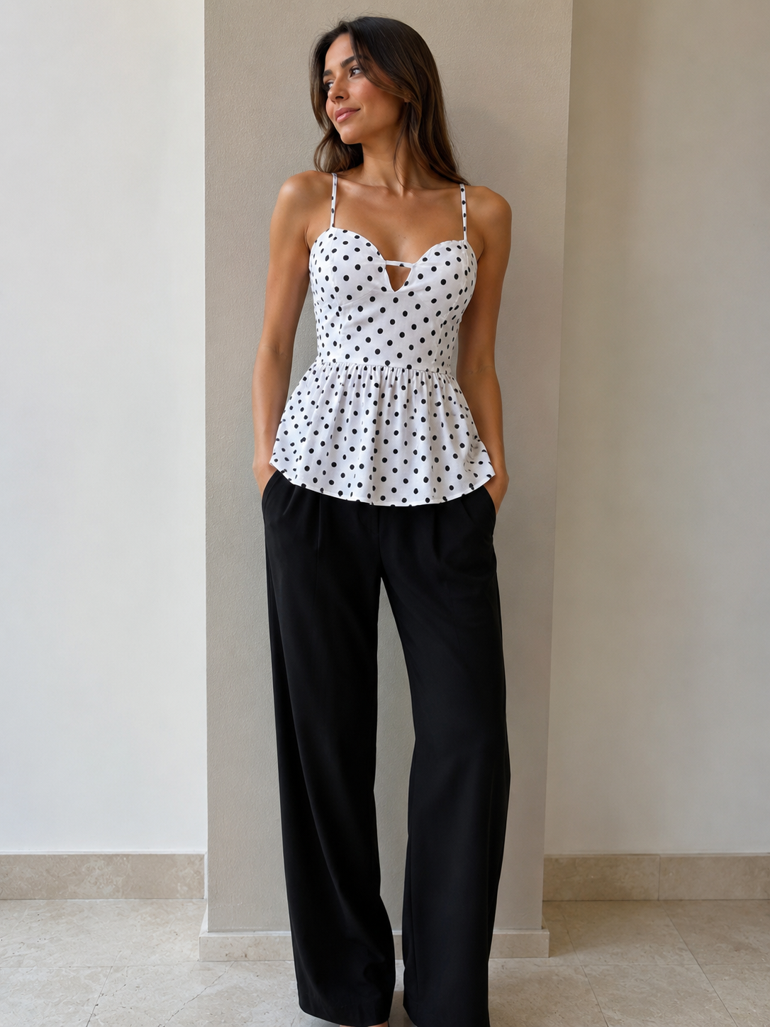 Blusa topo white/black