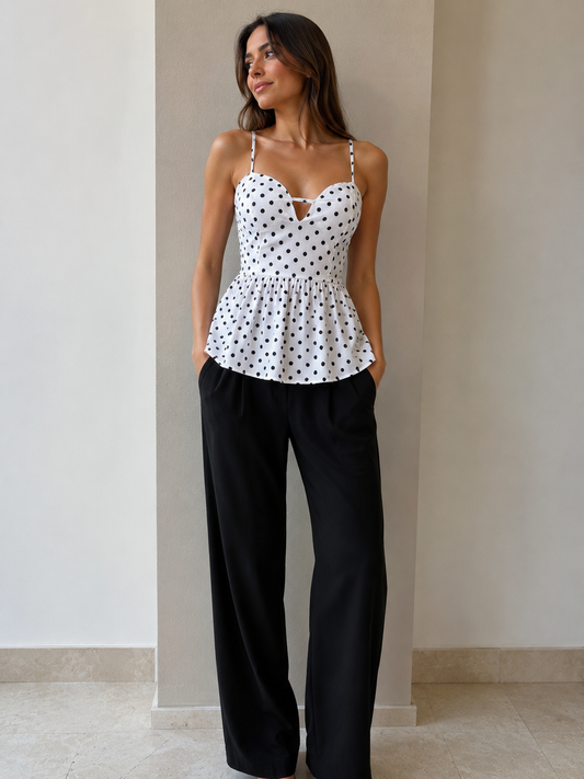 Blusa topo white/black