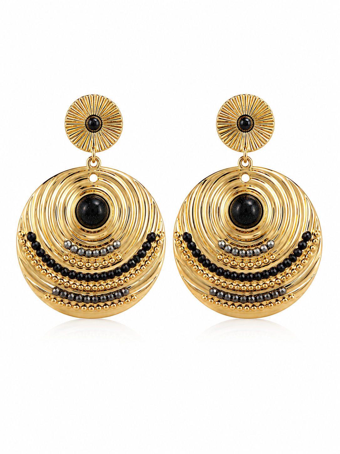 Pendientes gold blanco