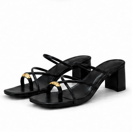 Sandalia black gold