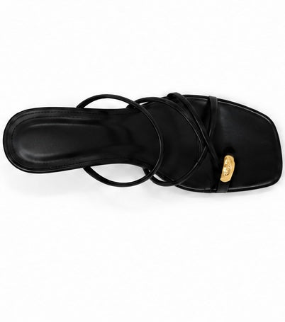 Sandalia black gold