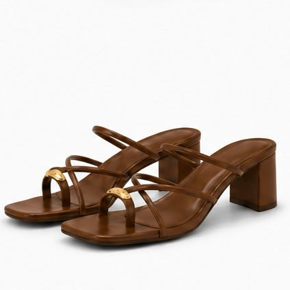 Sandalia camel gold