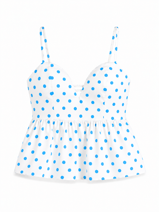 Blusa topo white/blue