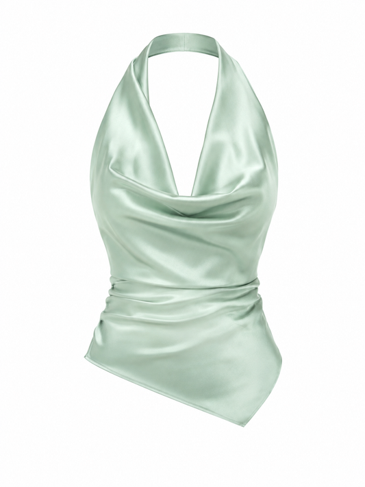 Blusa mint asimétrica