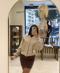 BOMBER POLIPIEL BEIGE