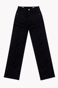 JEANS DENIM NEGRO STRASS