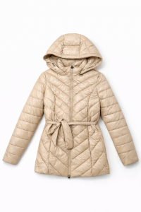 CHAQUETA PLUMAS CREMA