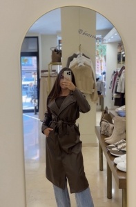 GABARDINA POLIPIEL CHOCOLATE