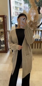 CHAQUETA LARGA PUNTO